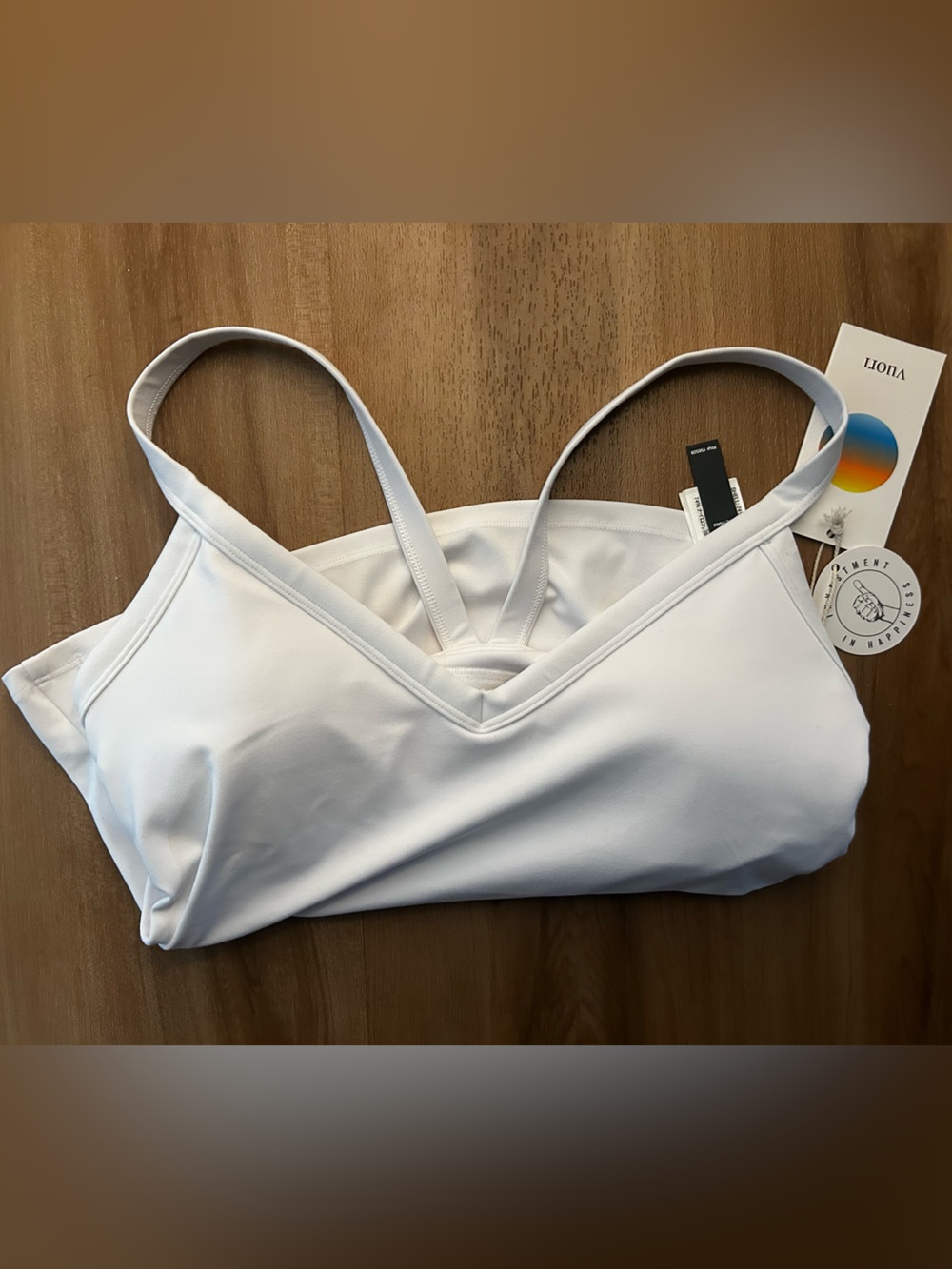 NWT VUORI AllTheForm V Neck Tank Pure White Small